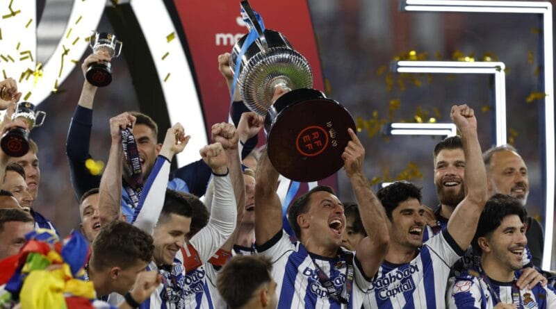 Unai Marrero dresses as a hero in the penalty shootout and Real Sociedad is proclaimed Cup champion after beating Atlético