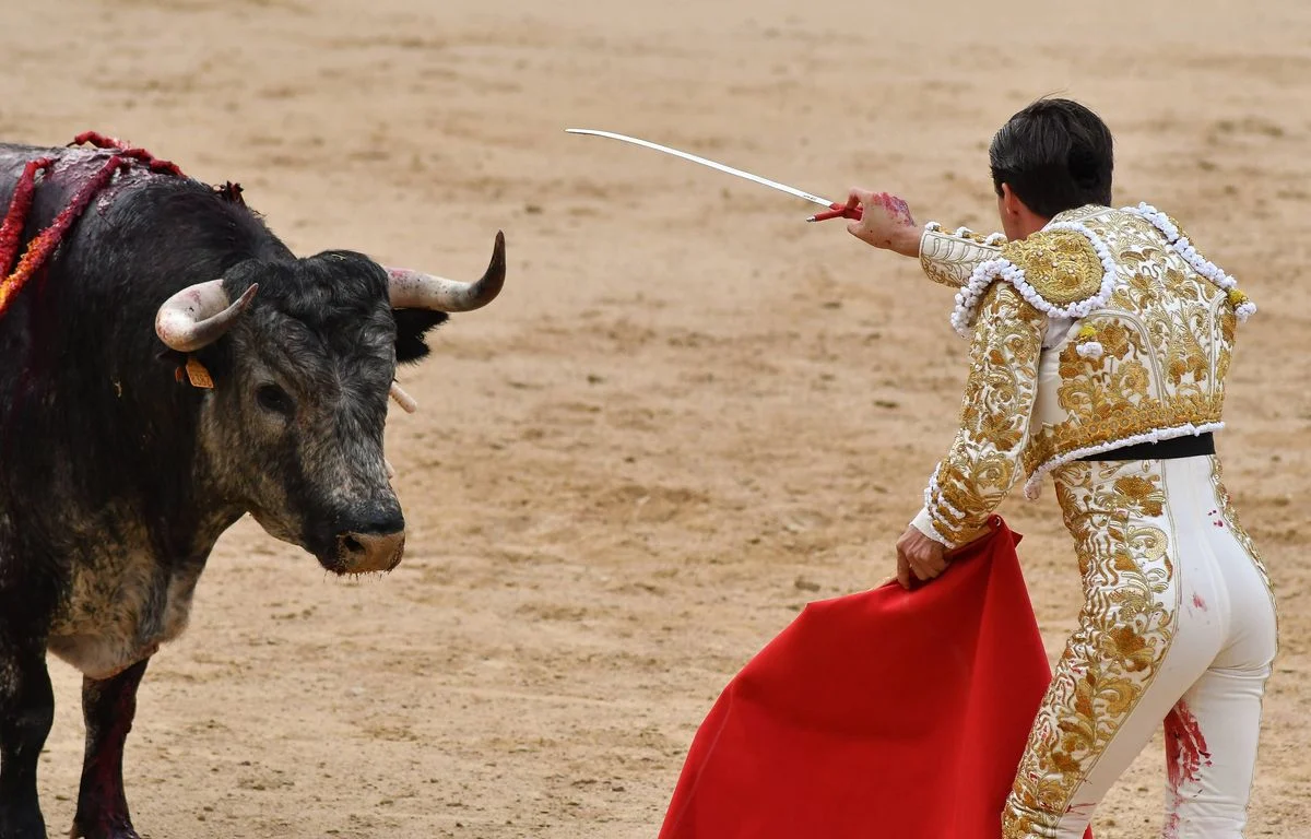 1200x768 le torero villita lors d une corrida aux arenes de las ventas avec des taureaux du ranch ra