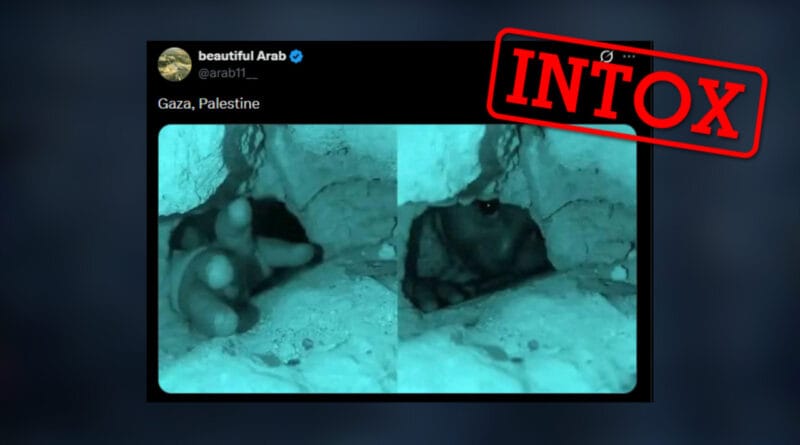 No, these images do not show a child under the rubble in Gaza