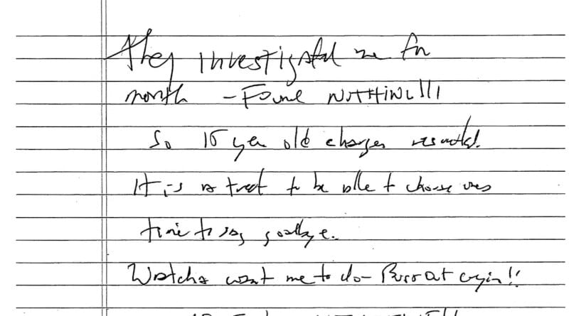New York judge releases Epstein's alleged suicide note