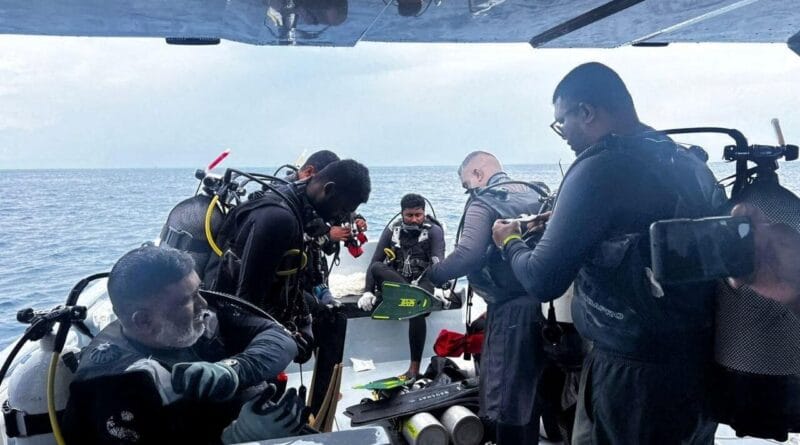 The bodies of the four missing Italian submariners found in the Maldives
