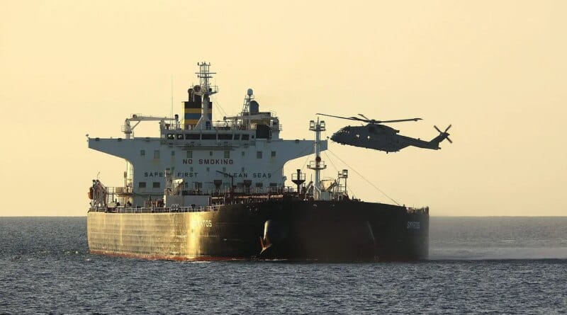 A Russian frigate opens warning fire on a sailing ship in the English Channel