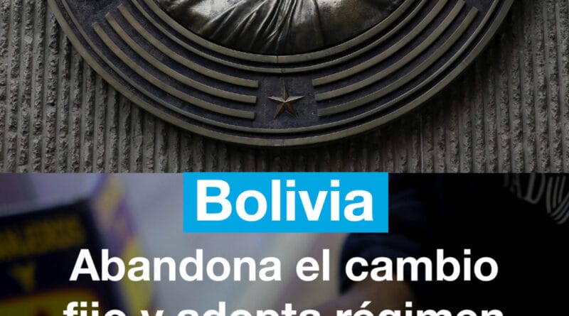 Bolivia: abandons the fixed exchange rate and adopts the flexible regime