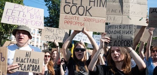 Ukraine: Protests against Mykhailo Fedorov's resignation