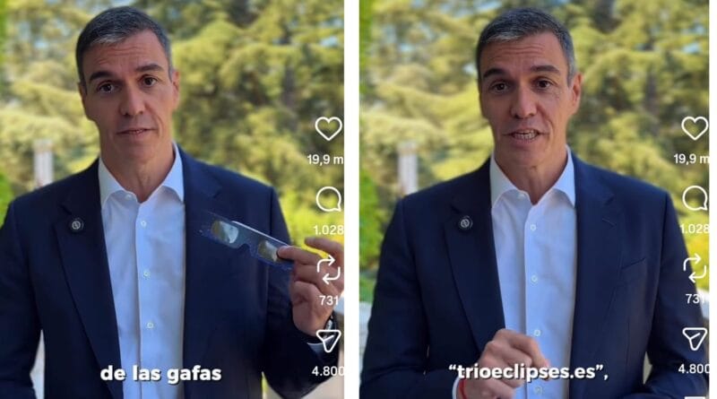 Sánchez does not respond to the rigging in favor of Barrabés, the SEPI or the Civil Guard, but recommends glasses for the eclipse