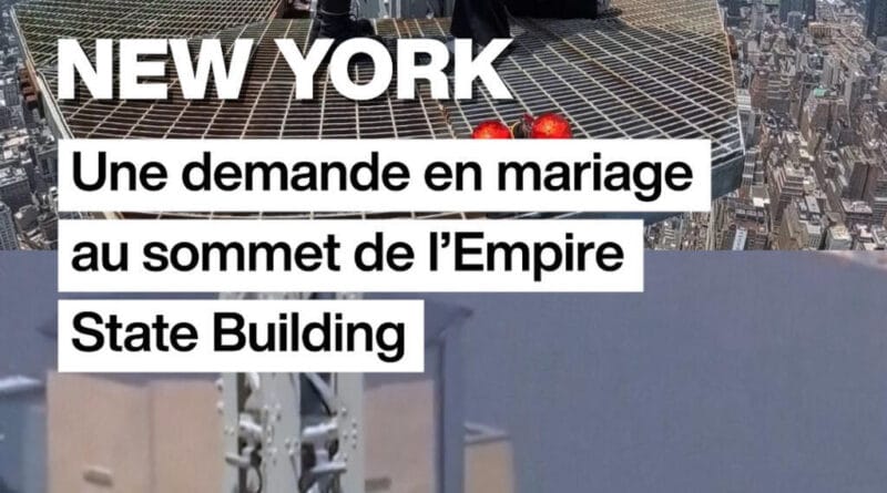 New York: a marriage proposal at the top of the Empire State Building